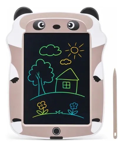 Pizzarra Digital Lcd 9 Para Niños Diseño Animales Beige/panda