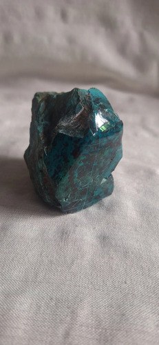 Crisocola, En Bruto, Con Una Cara Pulida - Peru Verde - 6