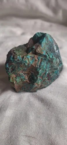 Crisocola, En Bruto, Con Una Cara Pulida - Peru Verde - 8