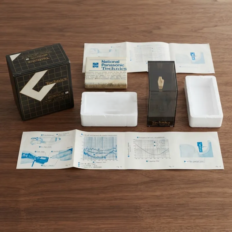 Caja vacia con base portaheadshell y manual de Technics EPC-205 Japón