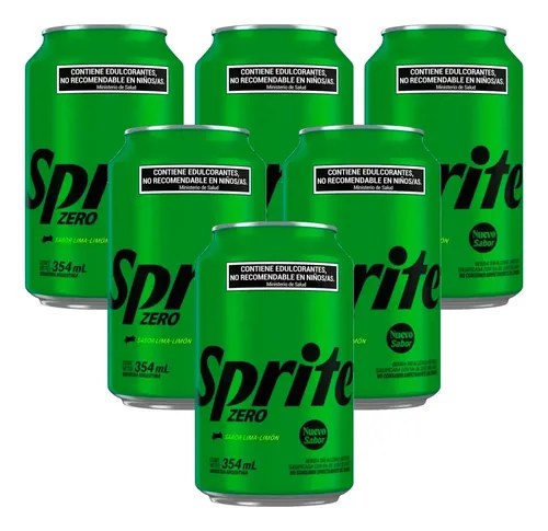 Sprite Zero Lata 354ml Lima Limón Pack X 6 Unidades