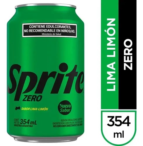 Sprite Zero Lata 354ml Lima Limón Pack X 6 Unidades - 3