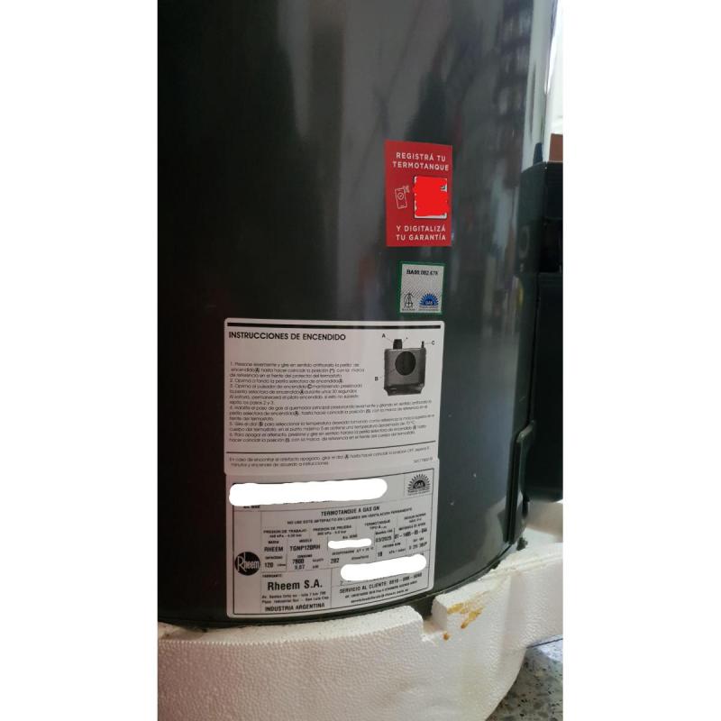 Termotanque a Gas Natural de Pie 120 litros RHEEM TGNP120RH - 7