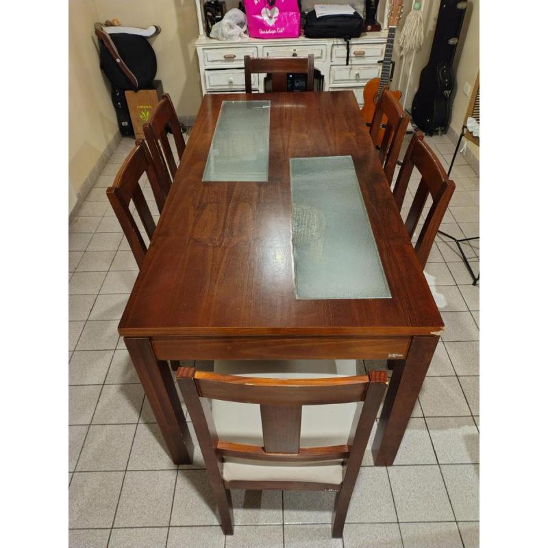 Juego comedor con 6 sillas