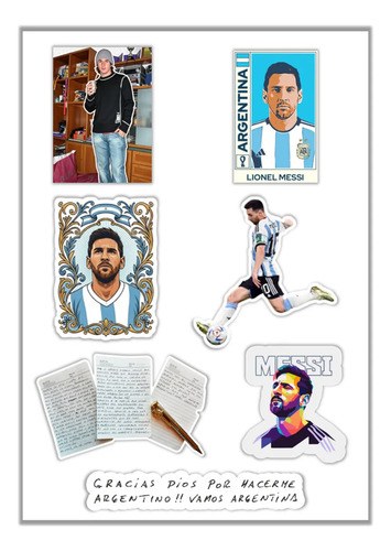 Stickers Messi Carta Despedida Resistentes Al Agua