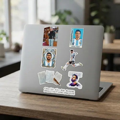 Stickers Messi Carta Despedida Resistentes Al Agua - 2