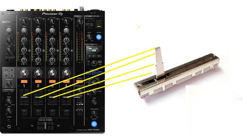 Pioneer Djm750mk2 Potenciometro Fader Original Canal X4unida - 2