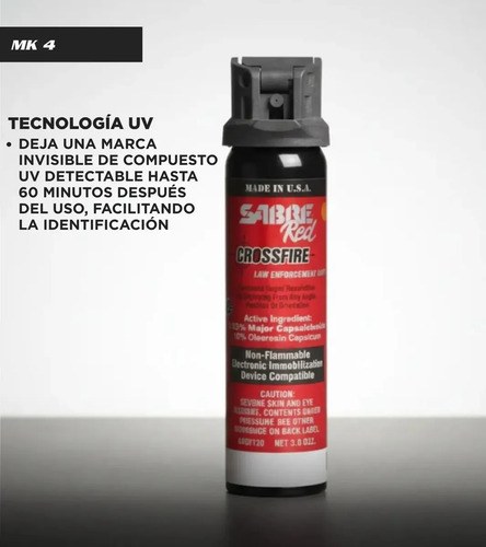 Gas Pimienta Sabre Red Crossfire Mk4 Policial Defensa - 7