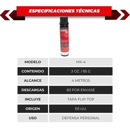 Gas Pimienta Sabre Red Crossfire Mk4 Policial Defensa - 9