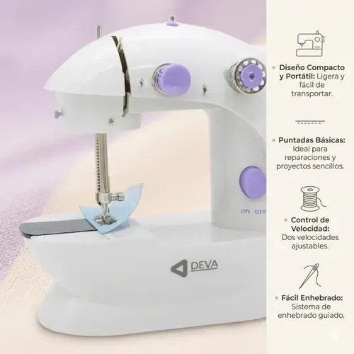 Maquina De Coser Chica Con Pedal Blanco - 3