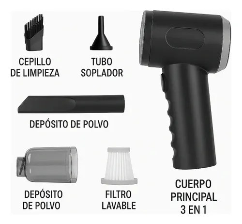 Aspiradora Portátil 3 En 1 * Negro - 2