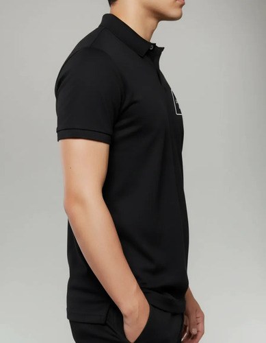 Chomba Personalizada Con Tu Logo/diseño Premium Pique En R1 Negro Liso Xxl - 3