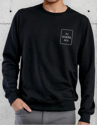 Buzo Cuello Redondo Personalizado Con Tu Logo/imagen R1 + R2