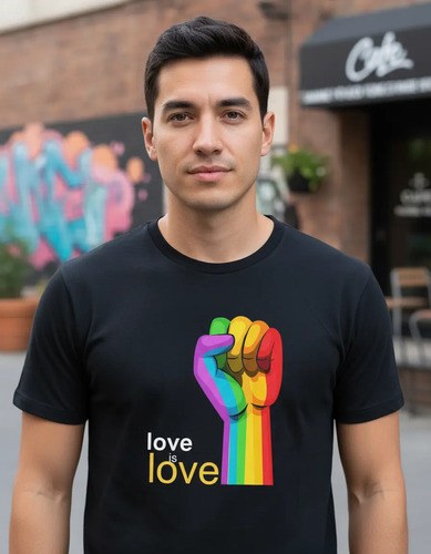 Remera Orgullo Lgbt Pride Love Is Love Algodon 100% Premium