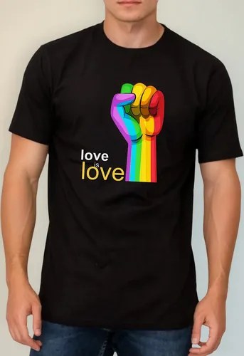 Remera Orgullo Lgbt Pride Love Is Love Algodon 100% Premium - 2