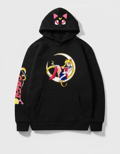Buzo Sailor Moon Black Animefrizado Premium M Negro