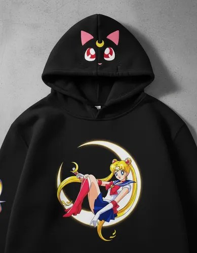 Buzo Sailor Moon Black Animefrizado Premium Xl Negro - 2