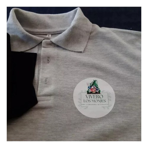 Chomba Personalizada Con Tu Logo/diseño Premium Pique En R1 Negro Liso Xxl - 6