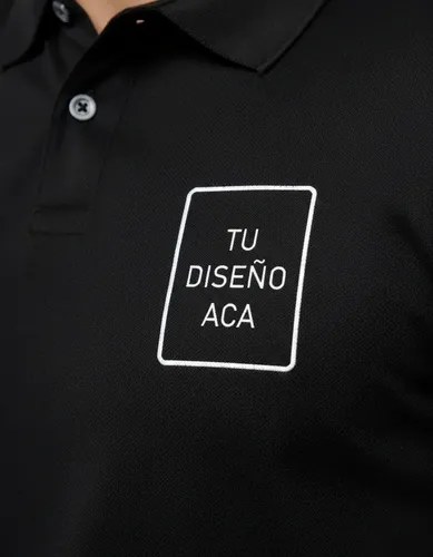 Chomba Personalizada Con Tu Logo/diseño Premium Pique En R1 Negro Liso M - 9