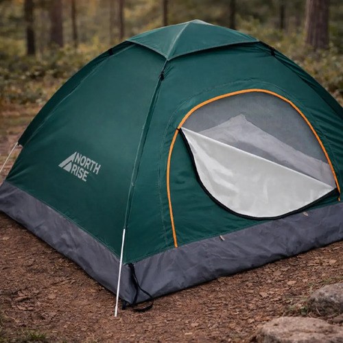 Carpa Camping 3 Personas 200x150x115 Automatica Impermeable Verde