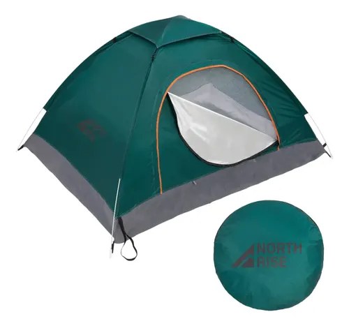 Carpa Camping 3 Personas 200x150x115 Automatica Impermeable Verde - 2