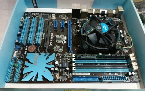 Motherboard Asus P7p55 Lx + Intel I5-650 + 4gb Ram Ddr3 Azul Acero - 3