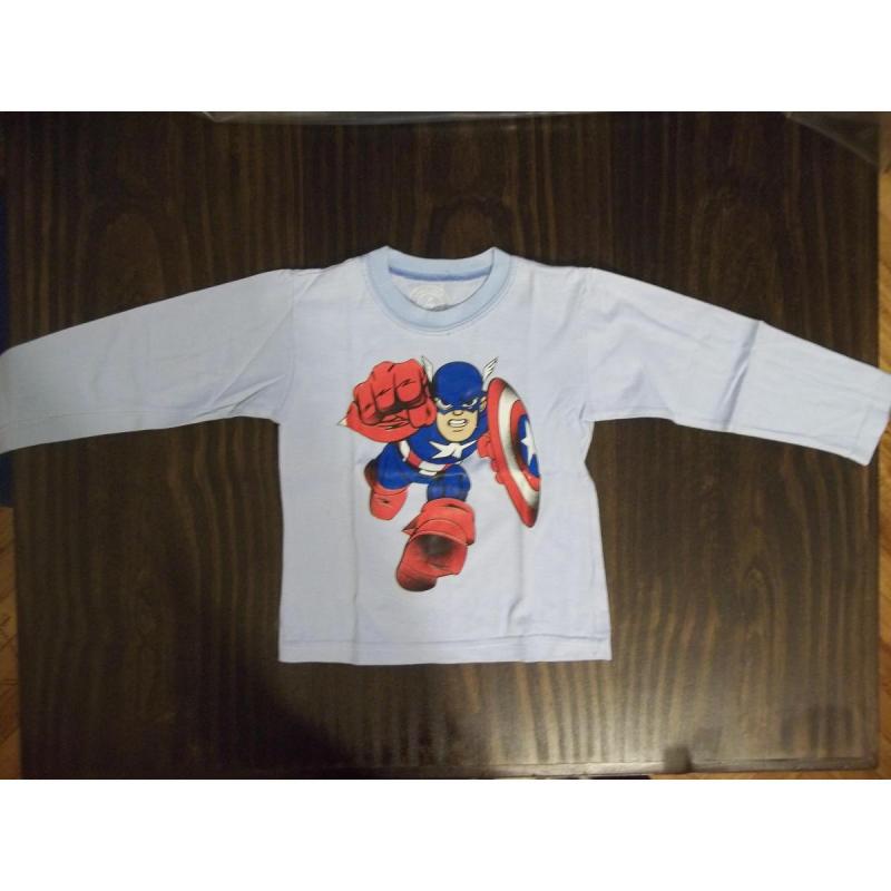 Remeras manga larga superheroe para niño (lote x 2)