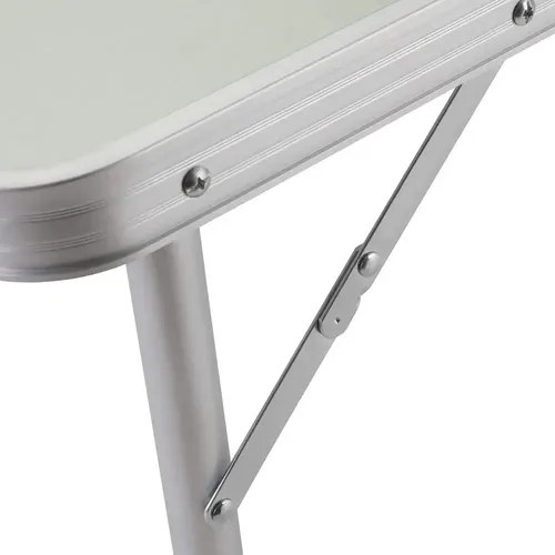 Mesa Plegable Rectangular De Aluminio Cammpy Full Con 4 Banquitos, Gris - 2