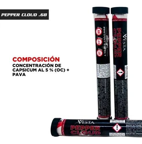 Postas Pimienta Vesta Defense Cal.68 5% Oc Pava Pack 10 - 5