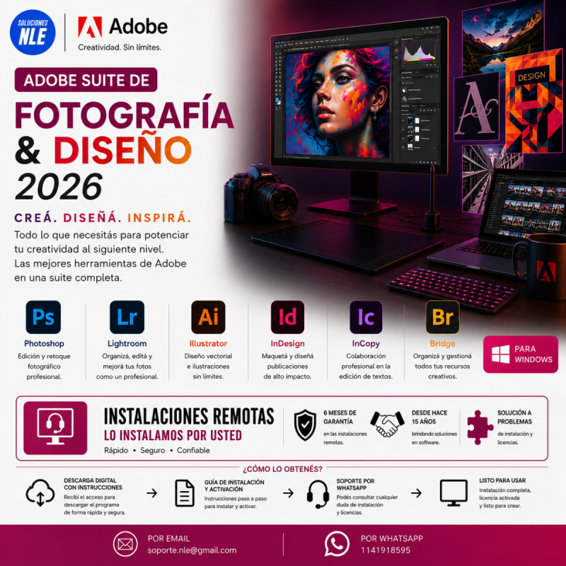 Adobe Fotografia & Diseño Pack 2026 para Windows