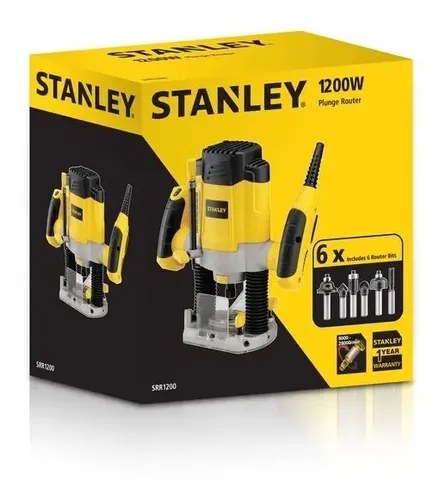 Fresadora Stanley Srr1200 1200w Herramienta Con 6 Fresas Y Pinzas - 3