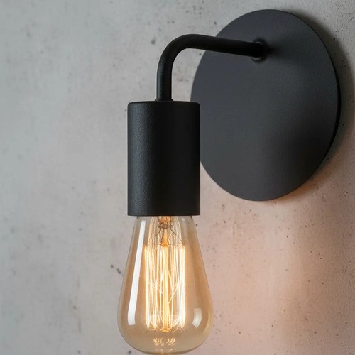 Aplique Pared Chapa Curvo E27 135mm Imola Ferrolux Negro Negro - 2