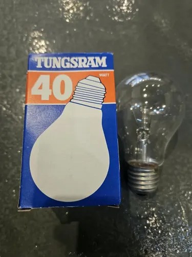 Foco Incandescente Tungsram Clara E27 40w Reforzada Blanco Cálido - 2
