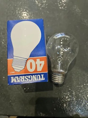 Foco Incandescente Tungsram Clara E27 40w Reforzada Blanco Cálido - 3