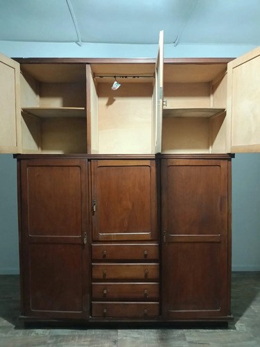 Ropero Antiguo De Madera Con Alzada 2,50mts X 2mts Marrón - 2