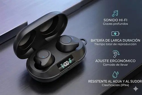 Auriculares Inalambricos Dx-20 Negro - 3