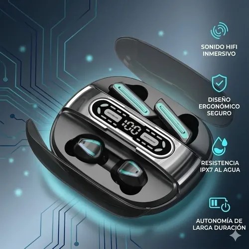 Auriculares Bluetooth M56 - 4 Auriculares En 1 Negro - 4