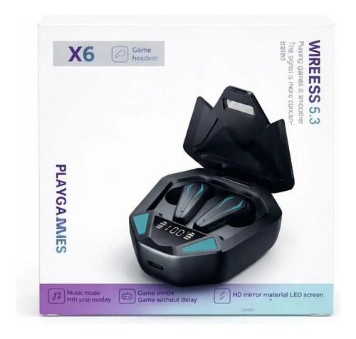 Auriculares Bluetooth X 6 Negro - 3