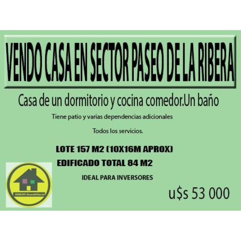 VENDO CASA EN SECTOR PASEO DE LA RIBERA