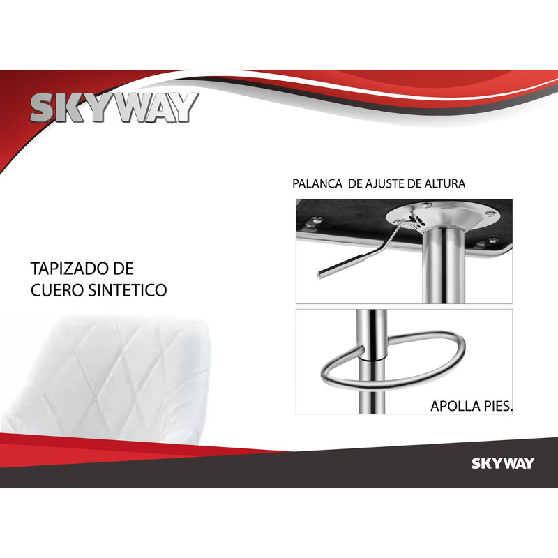 Silla banqueta taburete para desayunador - set por 2 unidades - 2/4