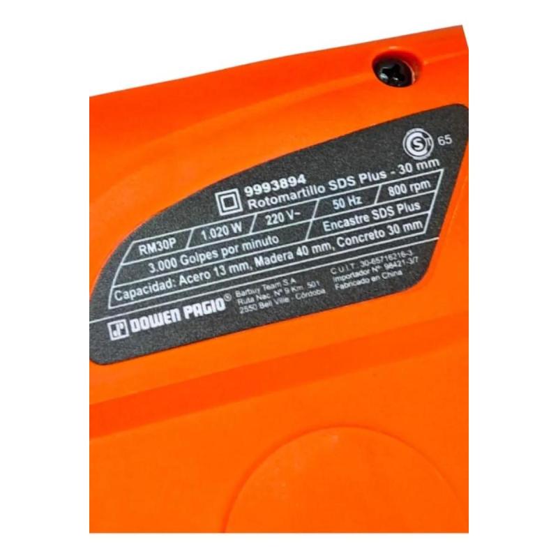 Rotomartillo Sds Plus Dowen Pagio 1020w Con Maletin (Usado)-(ALQUILER) - 4