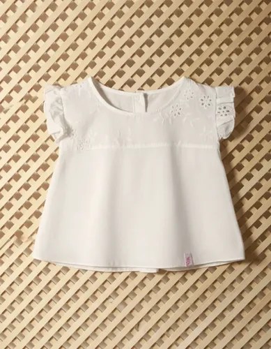 Blusitas De Fibrana Y Broderie Super Delicada Para Bebas - 4