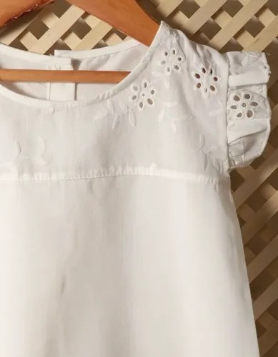 Blusitas De Fibrana Y Broderie Super Delicada Para Bebas - 5
