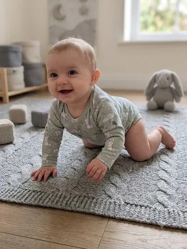 Bodys Manga Larga 100% Algodón Para Bebas Rn A 24 Meses Gris 18 Meses Coneja