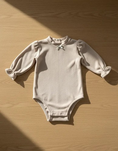 Bodys Buzo Manga Larga Gosha Para Bebé Camel 6-9 M Plush - 3
