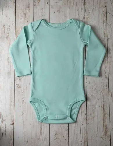 Bodys Interlock Full Manga Largas Bebes Rn Hasta 24 Meses Verde Agua 12 Meses Liso - 2