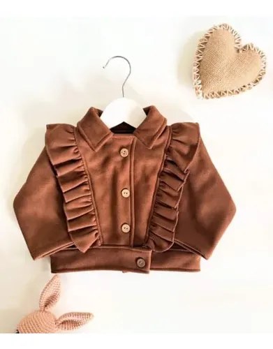 Chaqueta De Abrigo Gosha De Gamuza Con Micropolar Beba Chocolate 6 Liso - 5