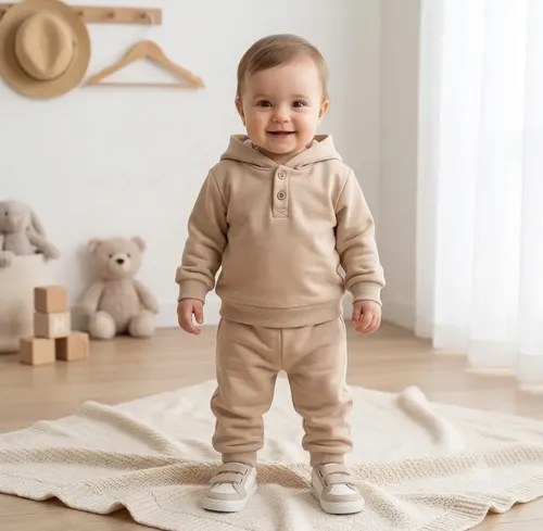 Conjunto Darlon Abrigadito Gosha Bebé 3 A 24 Meses Beige 6-9 M
