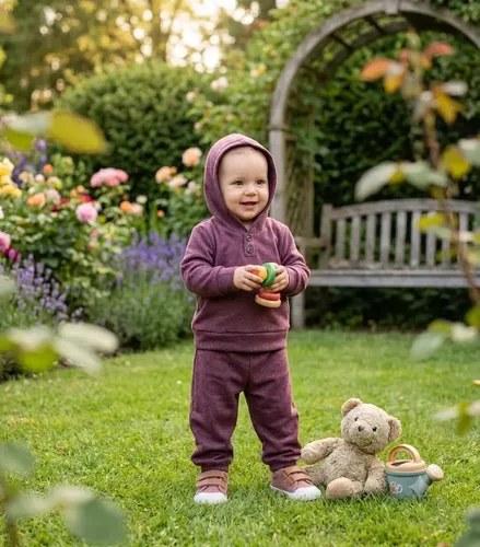 Conjunto Darlon Abrigadito Gosha Bebé 3 A 24 Meses Bordó 3-6 M