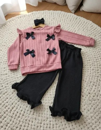 Conjunto Pulóver Más Pantalón Para Niña Rosa / Negro 4 Años - 3